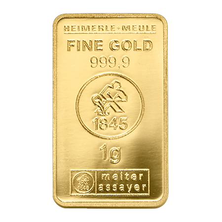1 Gramm Goldbarren Happy Birthday - Heimerle + Meule
