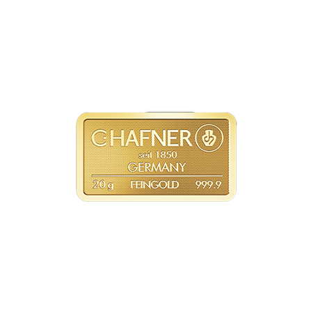 20 Gramm Goldbarren Feingold C. Hafner