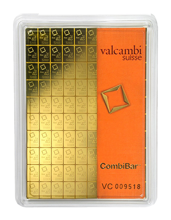 100 x 1g Goldbarren Valcambi CombiBar®