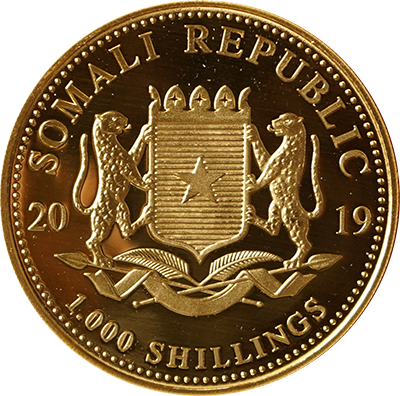1 Unze Goldmünze Somalia Elefant