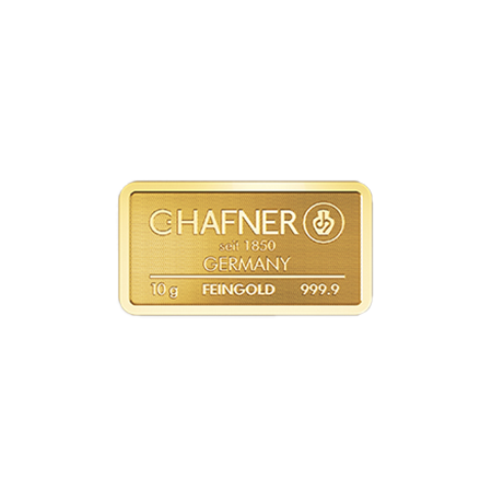 10 Gramm Goldbarren Feingold C. Hafner