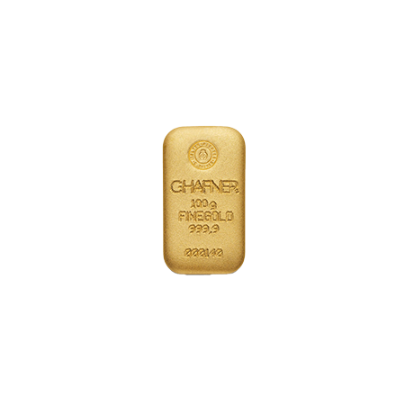 100 Gramm Goldbarren Feingold C. Hafner