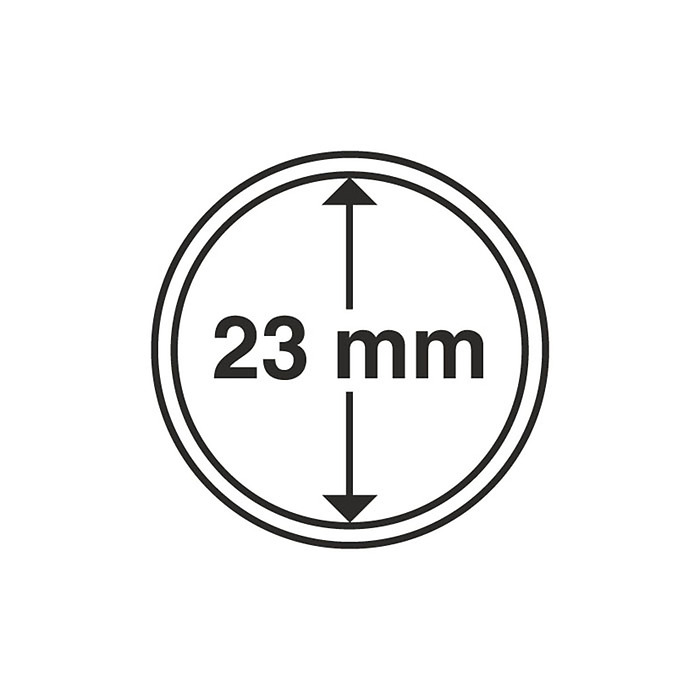 Münzkapsel 23 mm für 1/4 Unze Gold Krügerrand, Wiener Philharmoniker