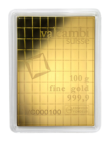 100 x 1g Goldbarren Valcambi CombiBar®