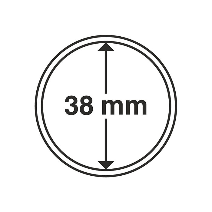Münzkapsel 38 mm – für 1 Unze Gold Wiener Philharmoniker und 1 Unze Silber Maple Leaf