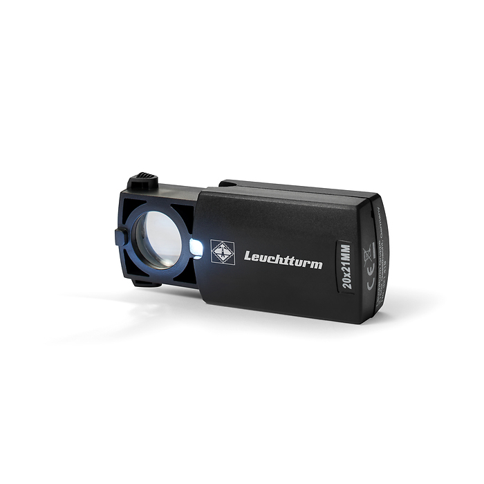 LED-Aufziehlupe 20-fache Vergrößerung Ø 18 mm