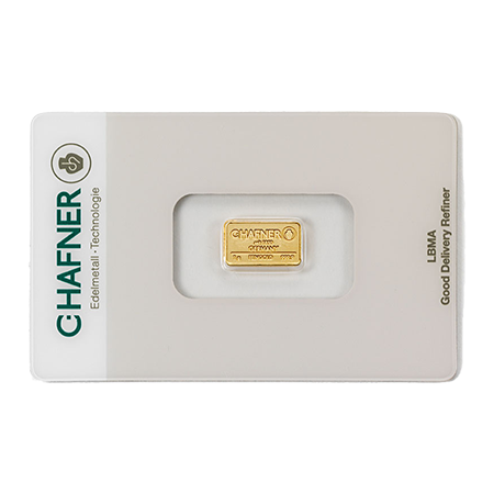 1 Gramm Goldbarren Feingold C. Hafner