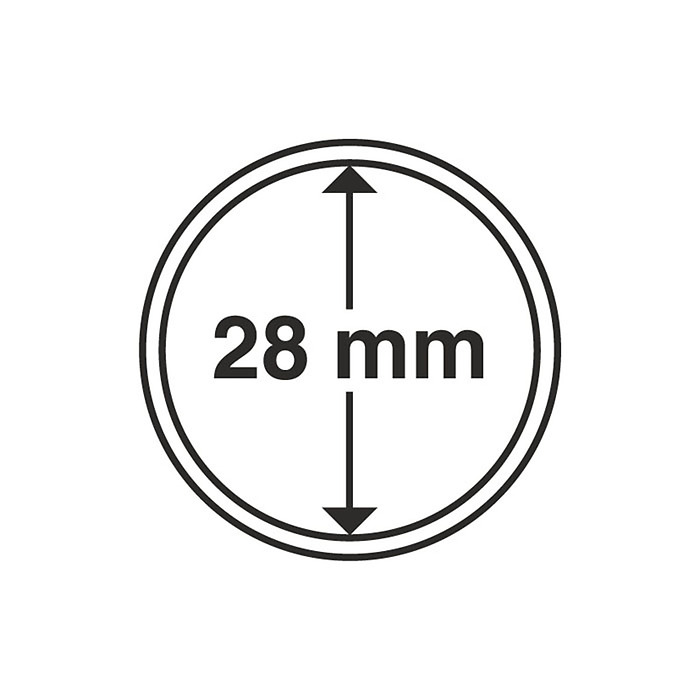 Münzkapsel 28 mm – für 1/2 Unze Gold Krügerrand, Maple Leaf Britannia