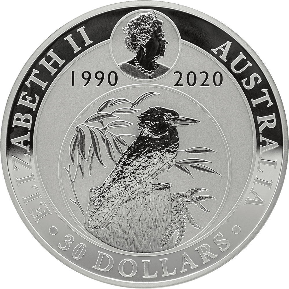 1000 Gramm Silbermünze Australien Kookaburra (diverse Jahrgänge) - Differenzbesteuert