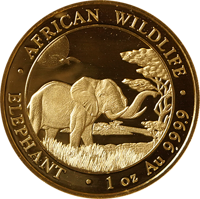 1 Unze Goldmünze Somalia Elefant