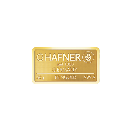 50 Gramm Goldbarren Feingold C. Hafner