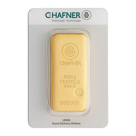 1000 Gramm Goldbarren Feingold C. Hafner