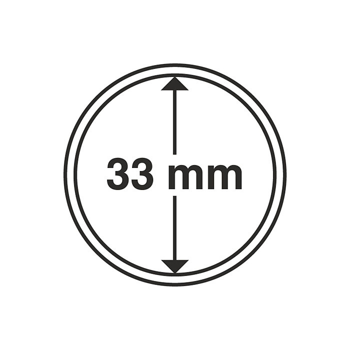Münzkapsel 33 mm – für 1 Unze Gold Krügerrand, Britannia, American Eagle
