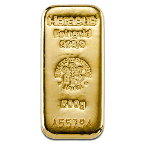 500 Gramm Goldbarren (diverse Hersteller)