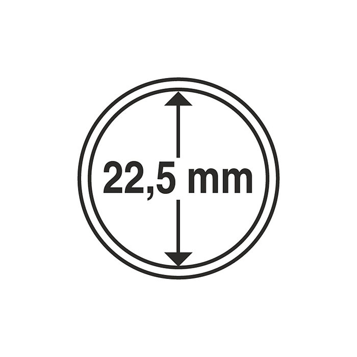 Münzkapsel 22,5 mm – für 1/4 Unze Gold Maple Leaf, Britannia, American Eagle
